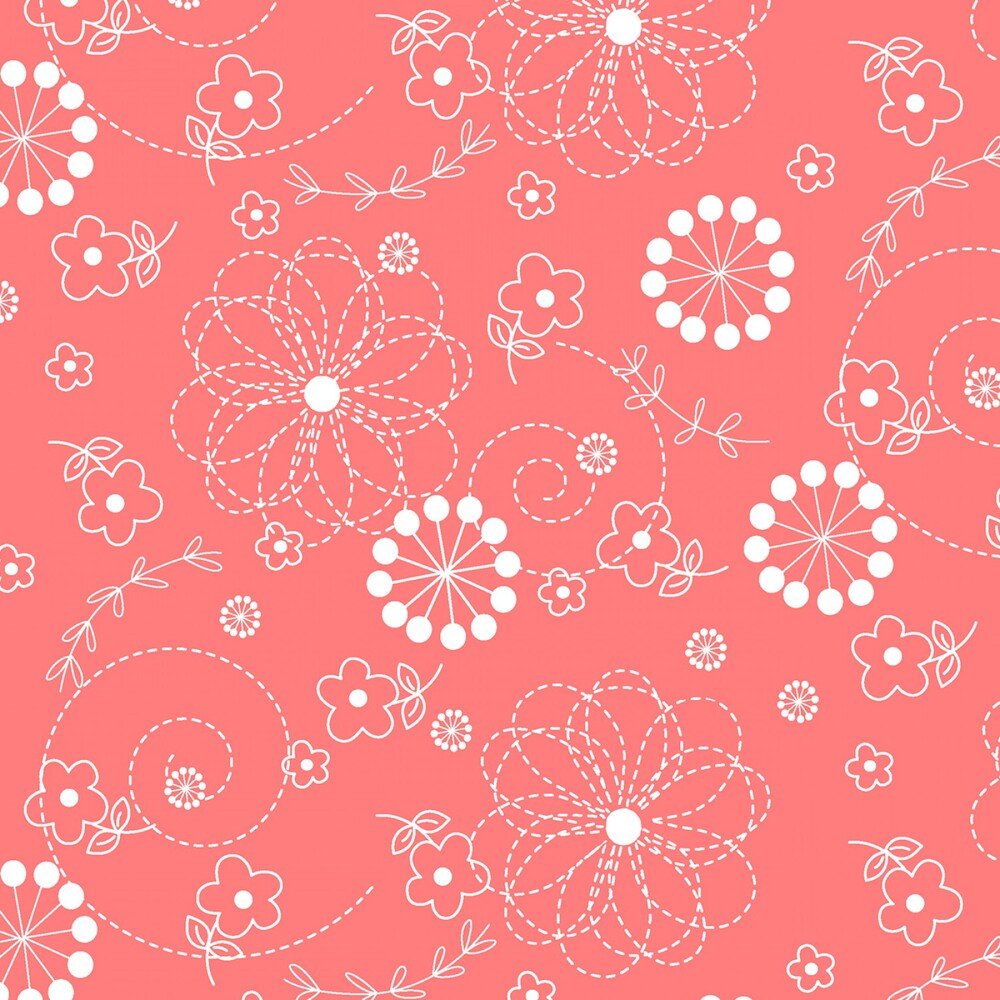 Doodles - Pinky Peach - Everything Fabric