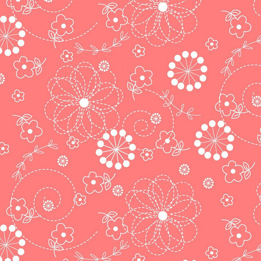 Doodles - Pinky Peach - Everything Fabric