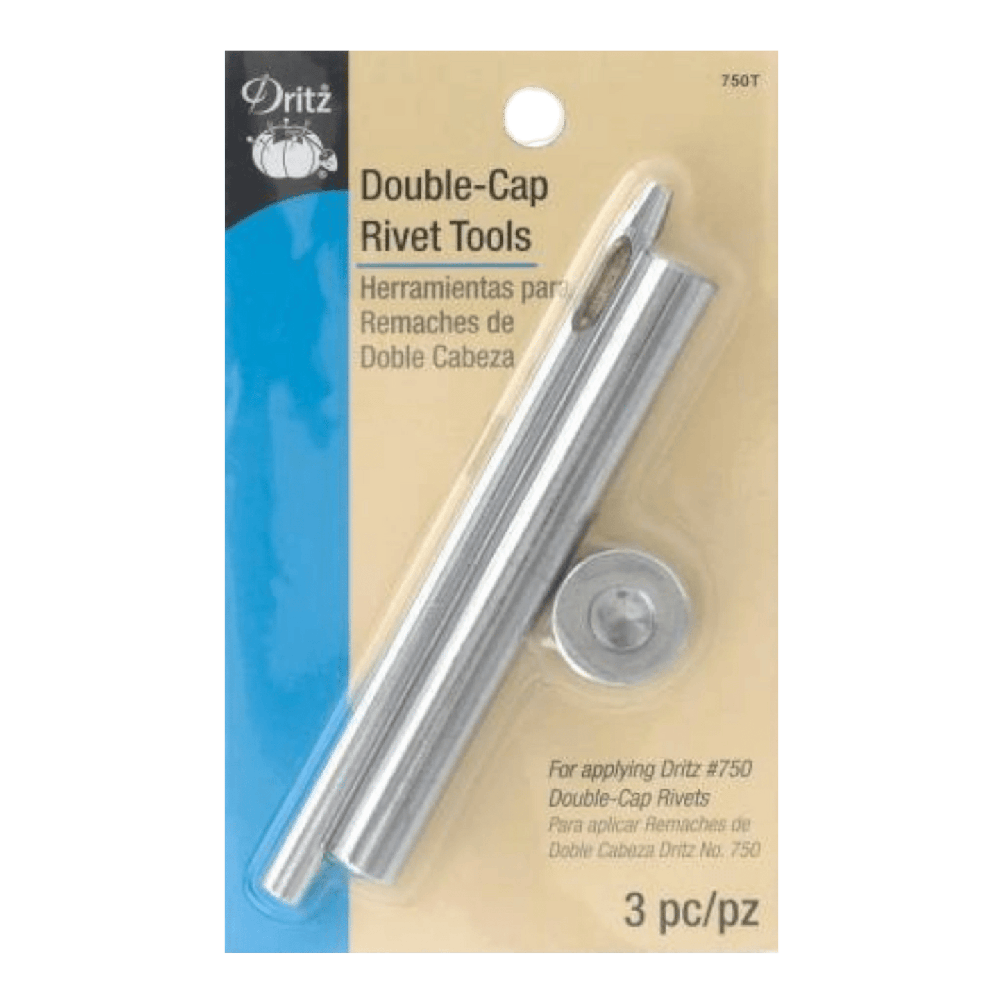 Double-Cap Rivet Tools Nickel - Everything Fabric