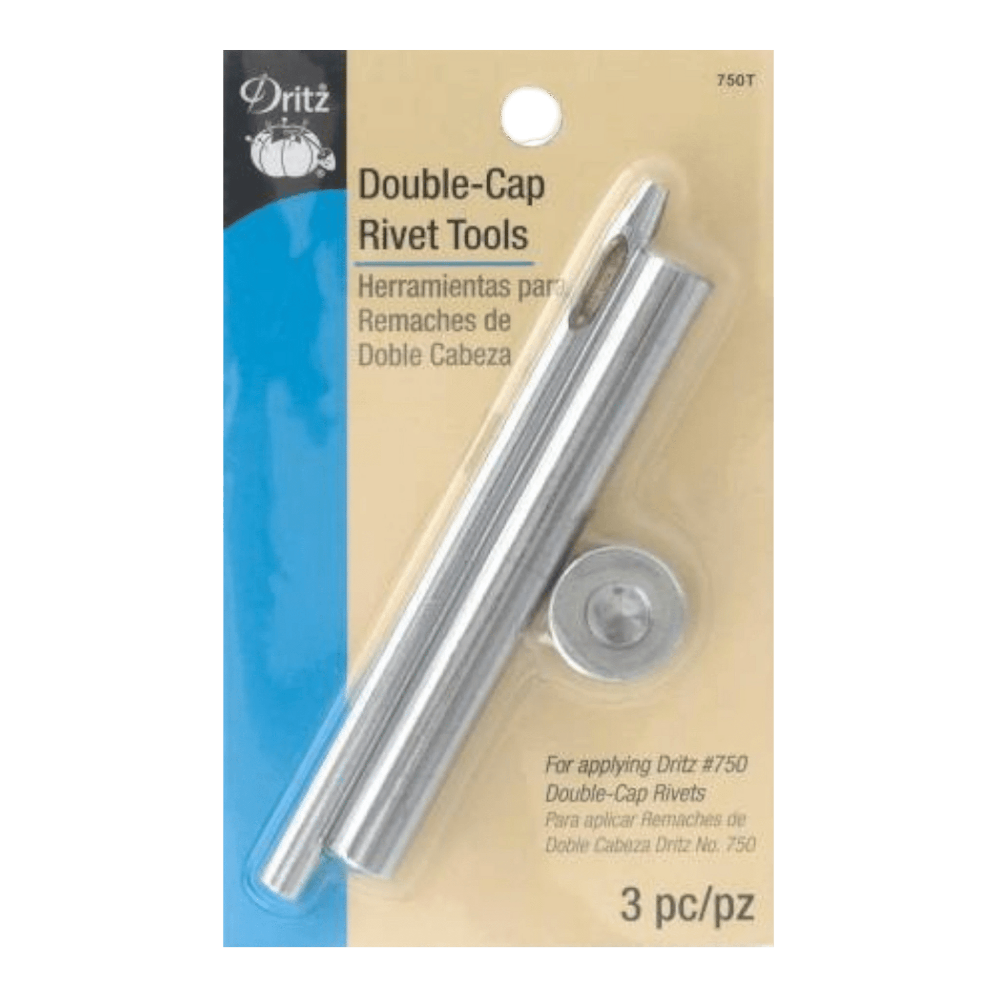 Double-Cap Rivet Tools Nickel - Everything Fabric