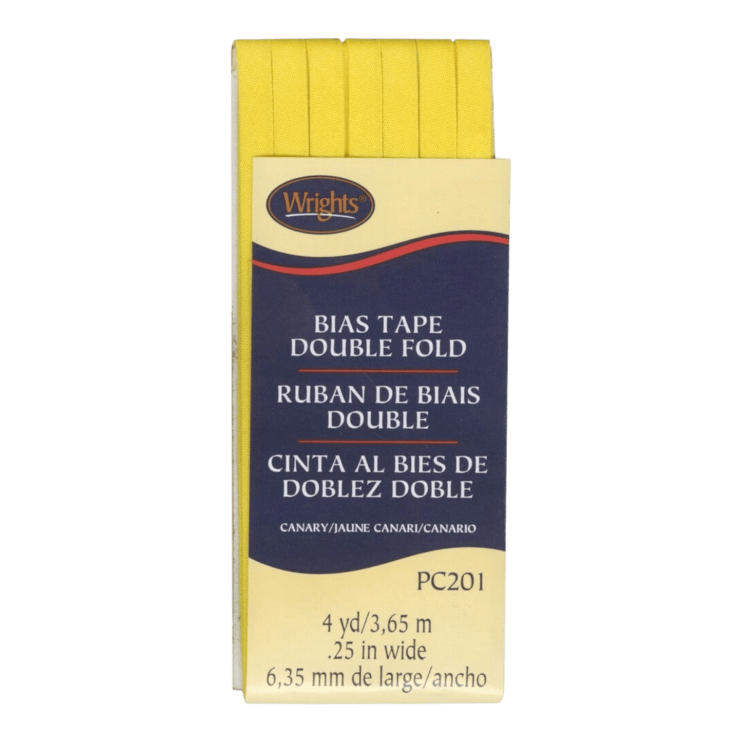 Double Fold Bias Tape - Canary - Everything Fabric