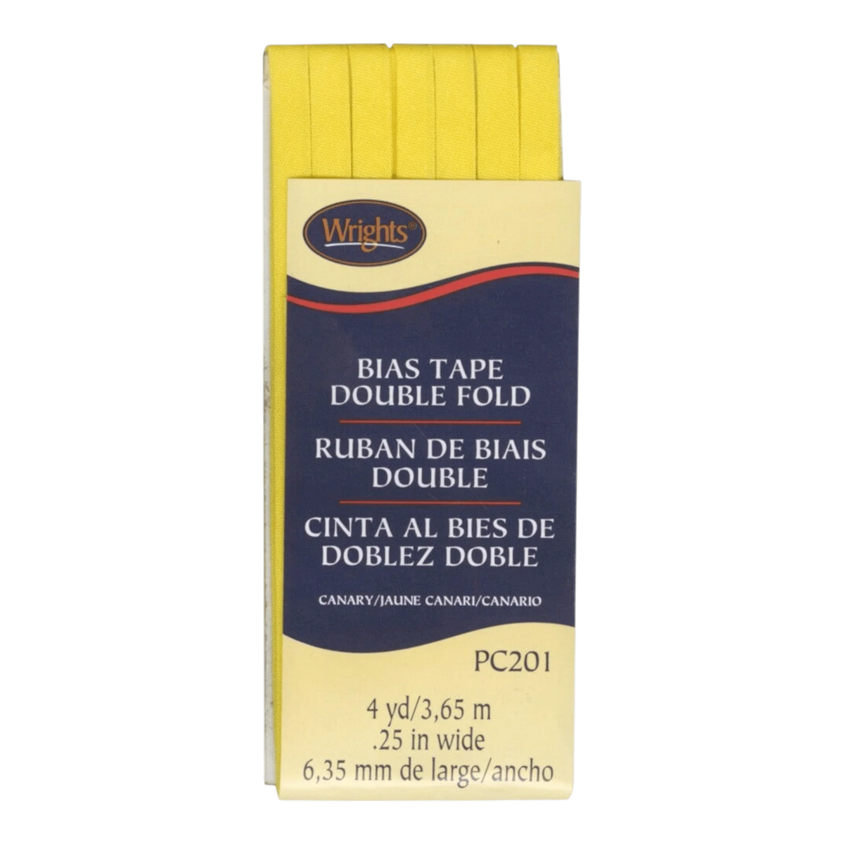 Double Fold Bias Tape - Canary