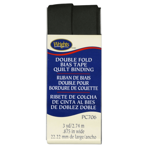 Double Fold QUILT BINDING - Black - Everything Fabric