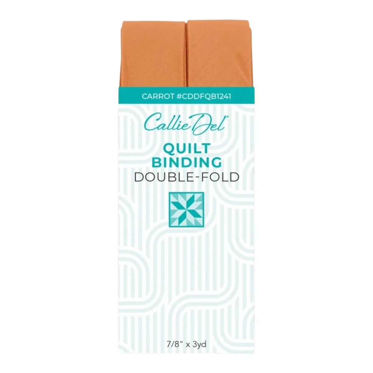 Callie Del Double Fold Quilt Binding - Carrot