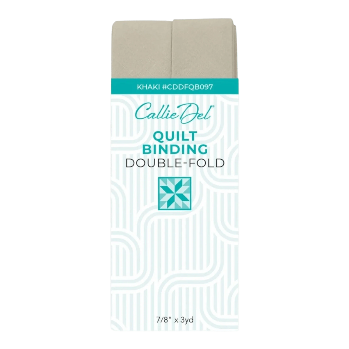 Callie Del Double Fold Quilt Binding - Khaki