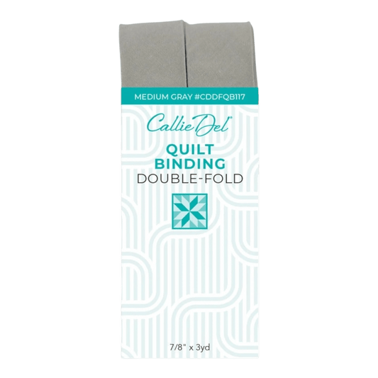 Double Fold Quilt Binding Medium Gray - Everything Fabric