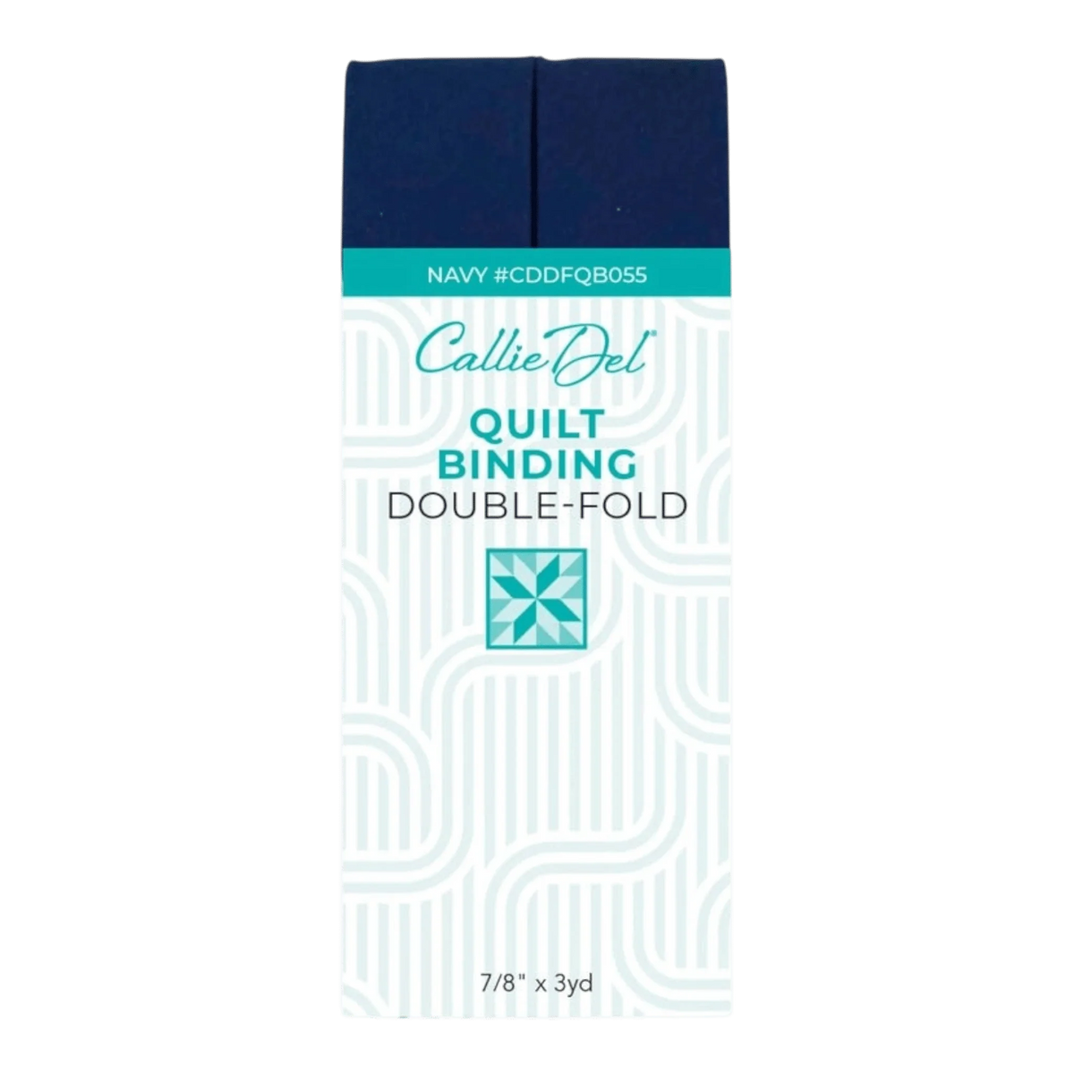 Callie Del Double Fold Quilt Binding - Navy