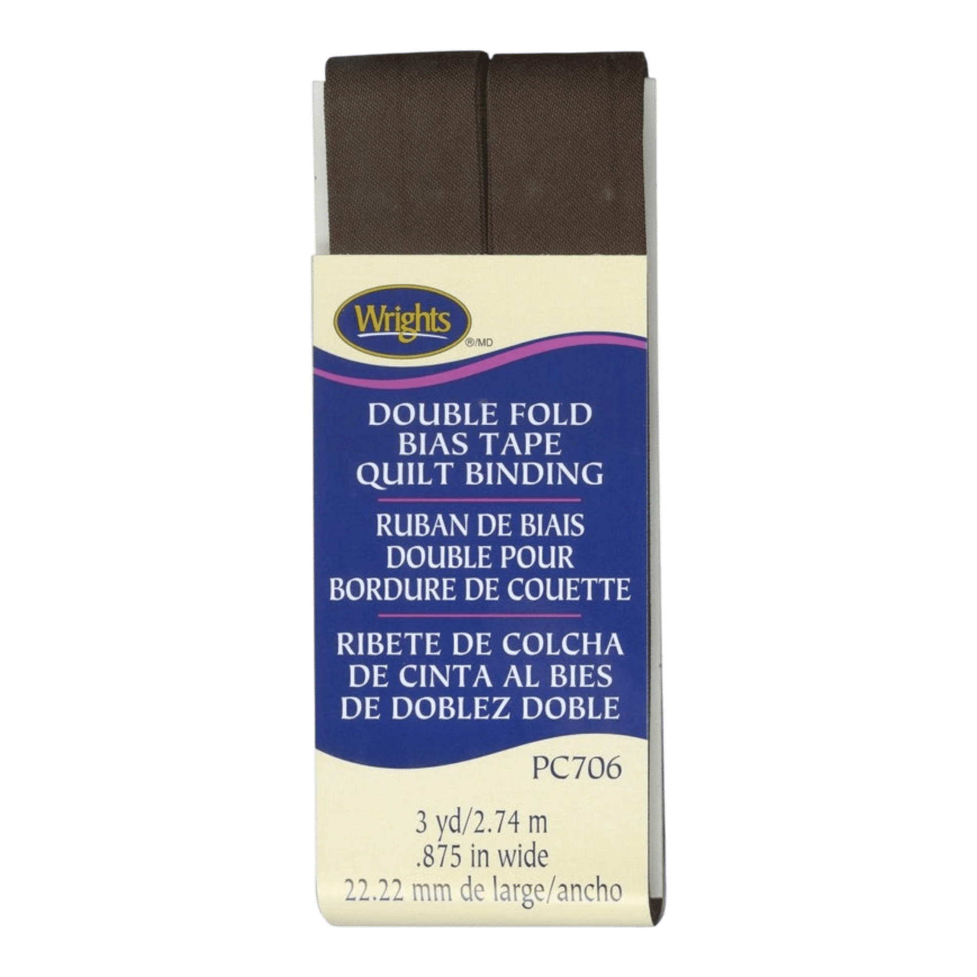 Double Fold Quilt Binding - Seal Brown - Everything Fabric