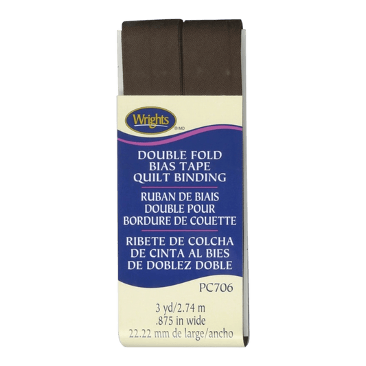 Double Fold Quilt Binding - Seal Brown - Everything Fabric
