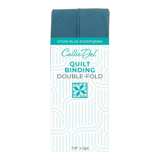 Double Fold Quilt Binding Stone Blue - Everything Fabric