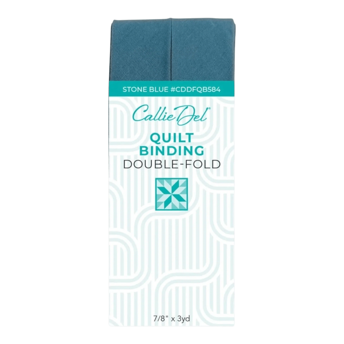 Callie Del Double Fold Quilt Binding - Stone Blue