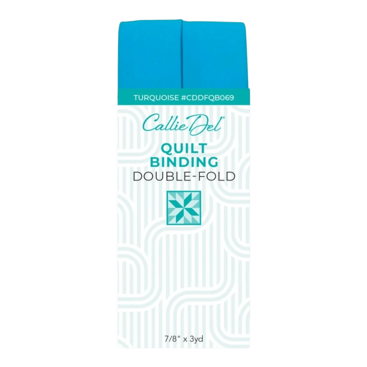 Callie Del Double Fold Quilt Binding - Turquoise
