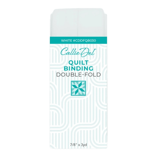 Double Fold Quilt Binding White 22 mm x 3yd - Everything Fabric