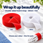 Double-sided 20mm hook and loop tape in Red and White, sold as individual 5m packs. Both colour choices shown.