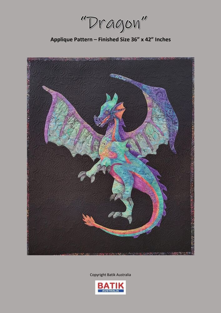 DRAGON Applique Pattern - Everything Fabric