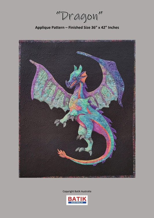 DRAGON Applique Pattern - Everything Fabric