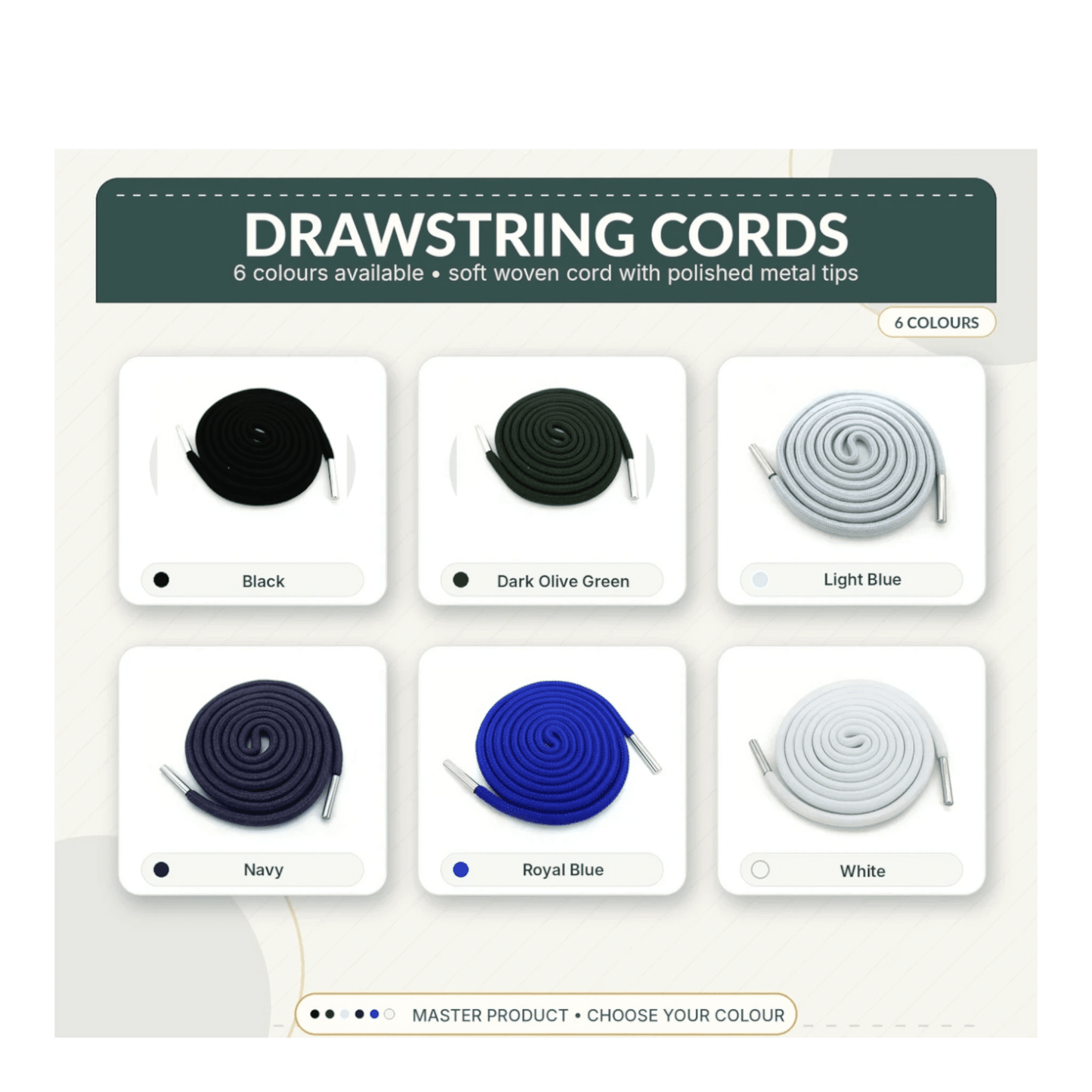 Drawstring for Hoodies and Sweatpants 1.4 metres - Everything Fabric