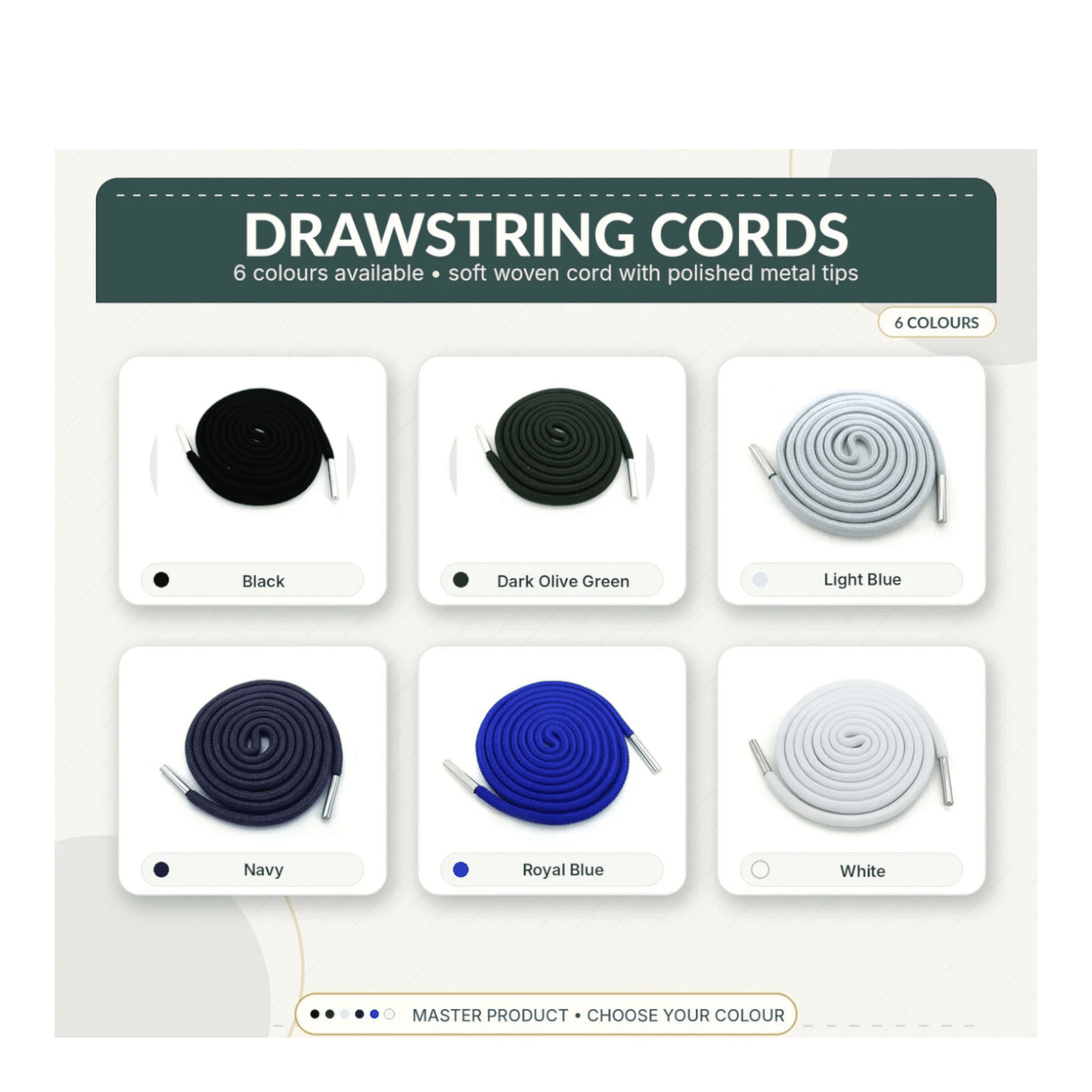 Drawstring for Hoodies and Sweatpants 1.4 metres - Everything Fabric