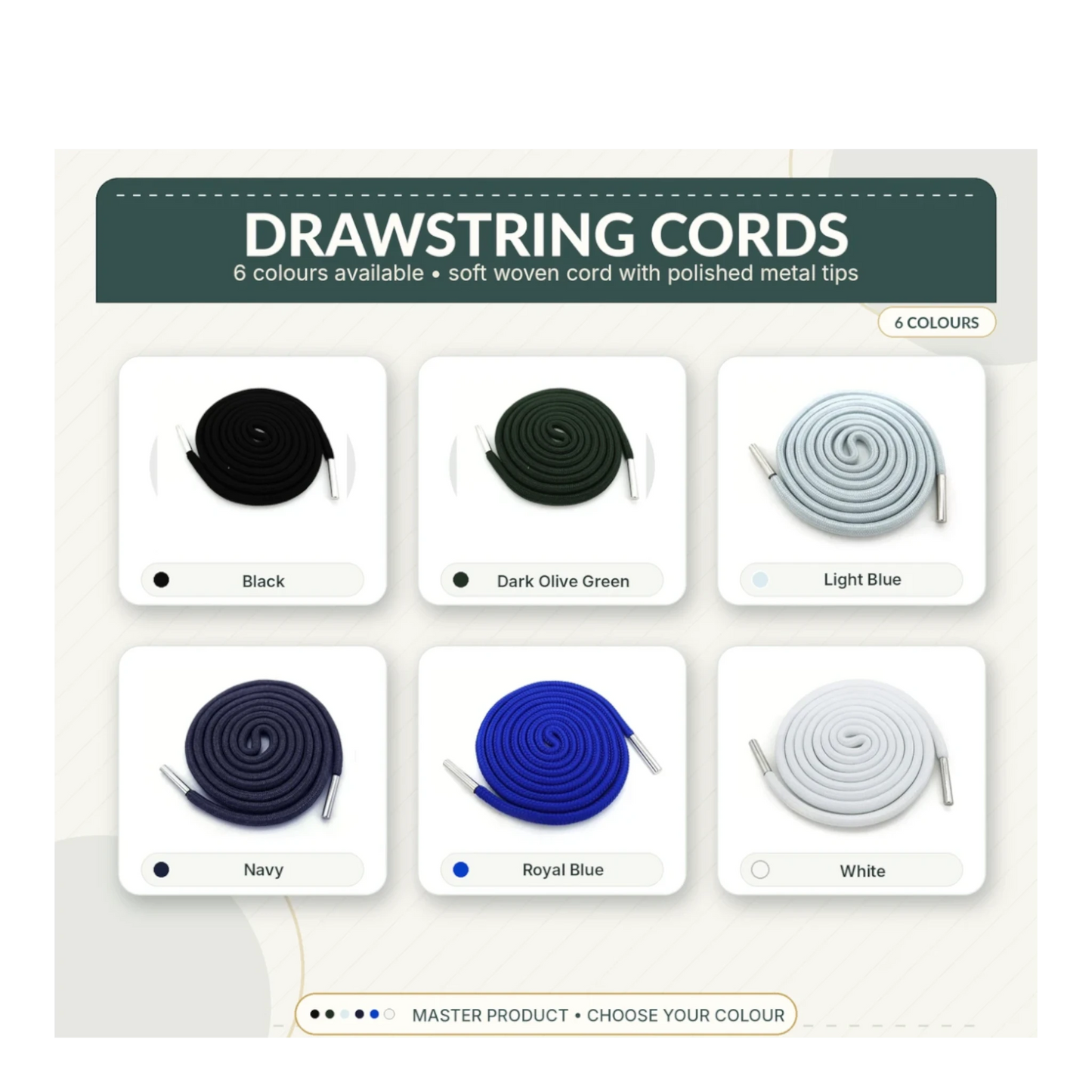 Drawstring for Hoodies and Sweatpants 1.4 metres
