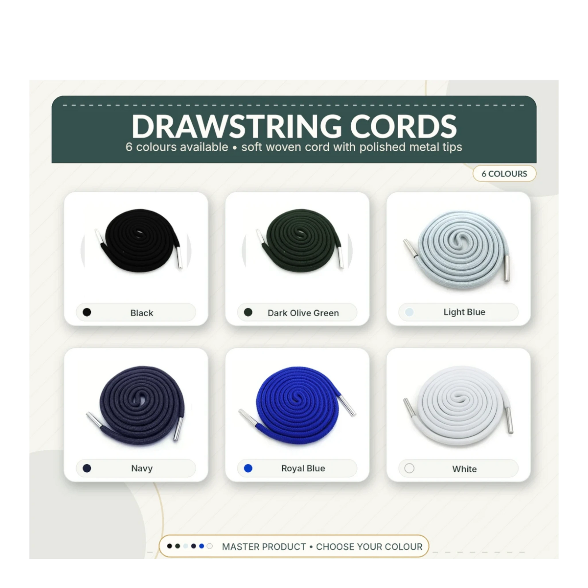 Drawstring for Hoodies and Sweatpants 1.4 metres