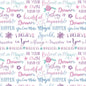 Dreamers - Multi White Dreamers Words - Everything Fabric