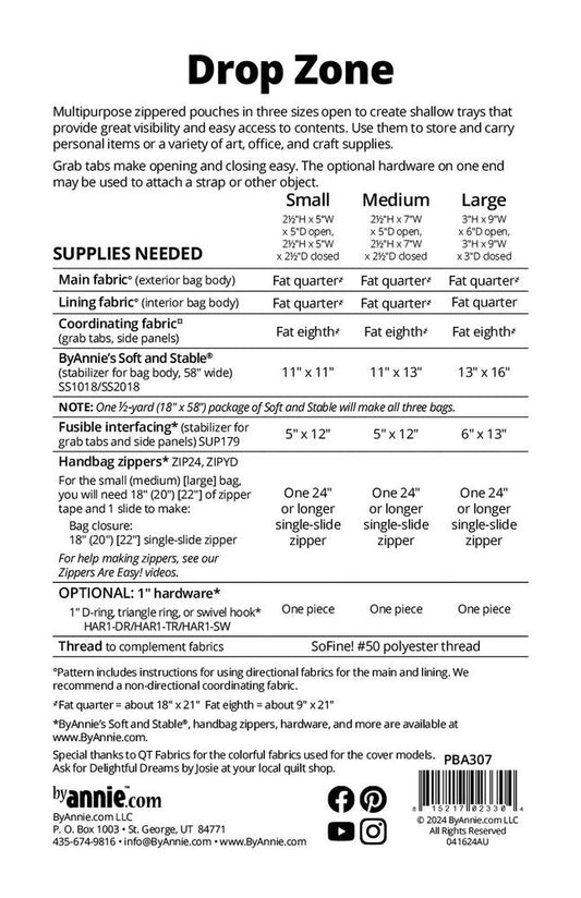 Drop Zone Pattern By Annie - Everything Fabric