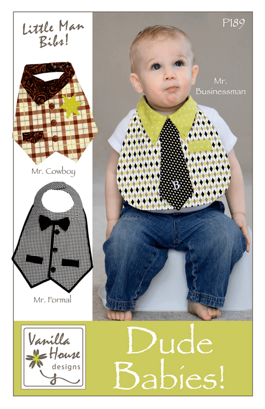 Dude Babies Bib Pattern - Everything Fabric