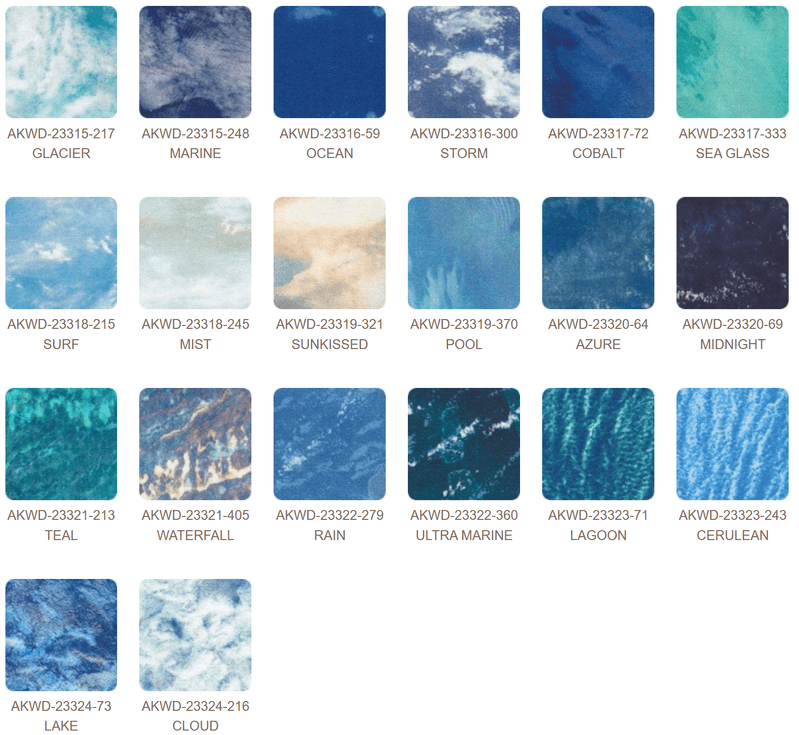 Earth's Views - Oceans - 10 in Squares - 42 pc - Everything Fabric