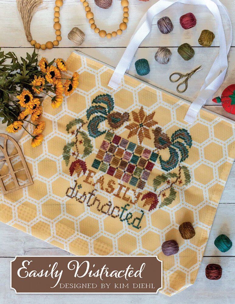 Easily Distracted Cross Stitch by Kim Deihl - Everything Fabric