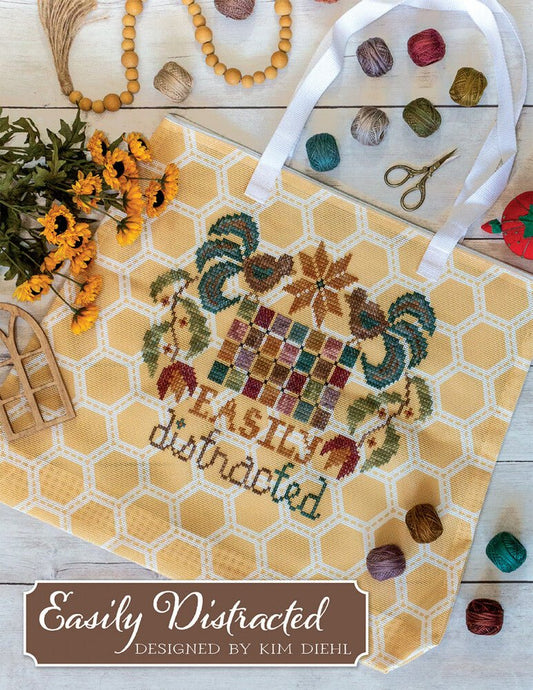 Easily Distracted Cross Stitch by Kim Deihl - Everything Fabric