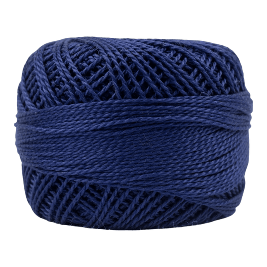 Eleganza 8wt 5-Gram Solid Perle Cotton Ball 42yd Persian Indigo - Everything Fabric