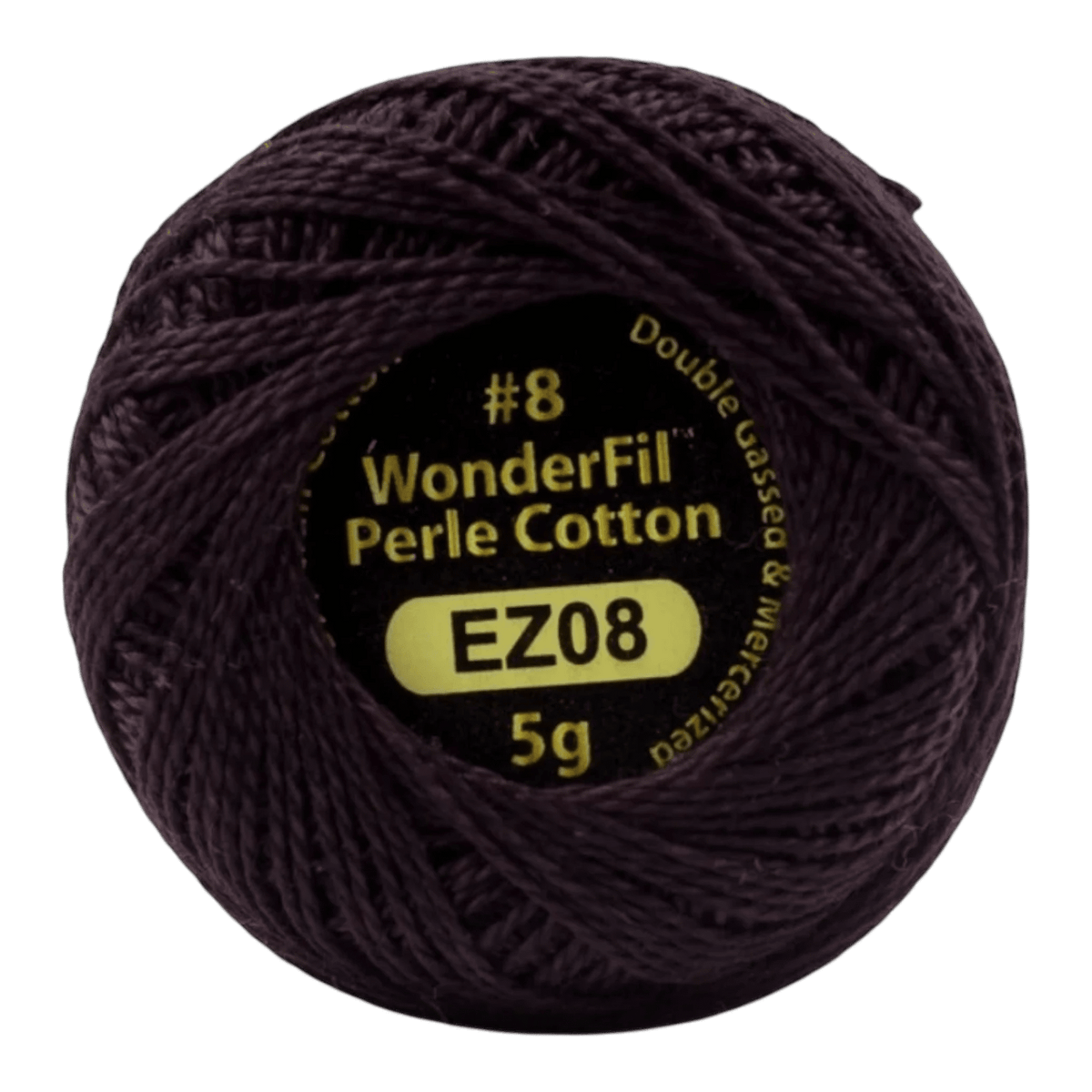 Eleganza 8wt Solid Perle Cotton Ball - BLACK BERRY - Everything Fabric