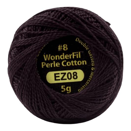 Eleganza 8wt Solid Perle Cotton Ball - BLACK BERRY - Everything Fabric