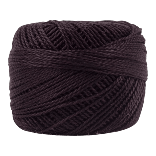 Eleganza 8wt Solid Perle Cotton Ball - BLACK BERRY - Everything Fabric