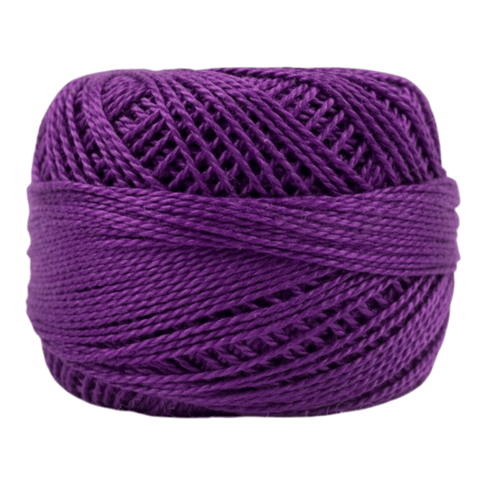 Eleganza 8wt Solid Perle Cotton Ball - Palatinate Purple - Everything Fabric