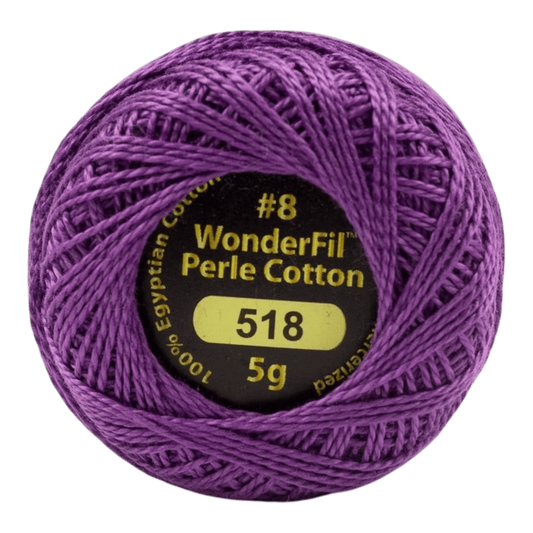 Eleganza 8wt Solid Perle Cotton Ball - VIVID VIOLET - Everything Fabric