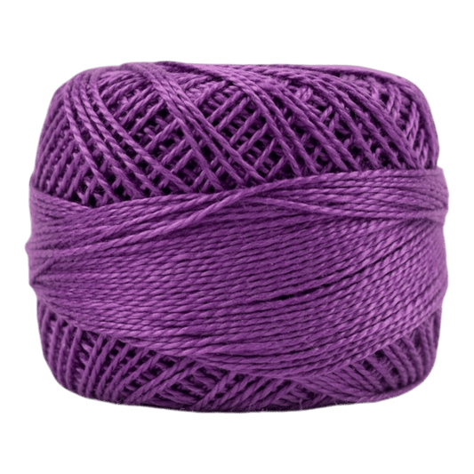 Eleganza 8wt Solid Perle Cotton Ball - VIVID VIOLET - Everything Fabric