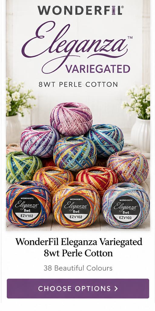 WonderFil Eleganza Variegated 8wt Perle Cotton – 38 colours – Choose Options