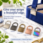 Emmaline Edge Connector strap anchors in Nickel, Gunmetal, Antique Brass, Copper/Rose Gold and Iridescent. Four matching anchors per pack, choose one finish.