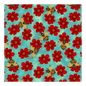 Enchanted Canopy - Lt. Blue Flowers with Bees 4.8in repeat - Everything Fabric