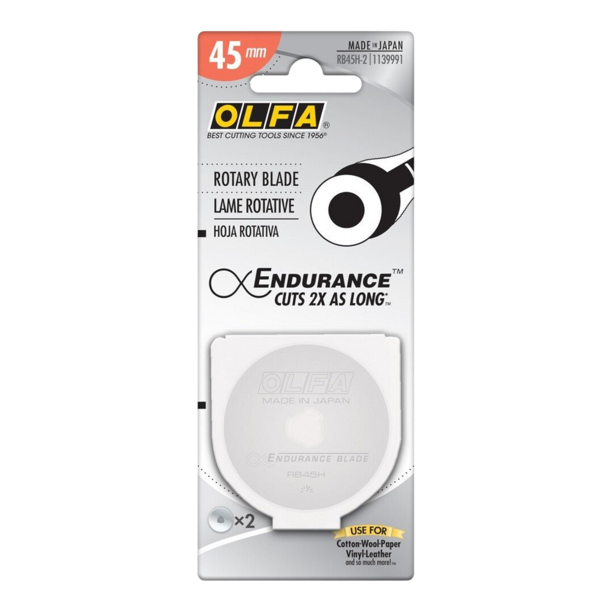Endurance Rotary Replacement Blade 2pk - Everything Fabric