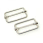 Everything Fabric Bag Slider 1in 25mm Nickel, set of two