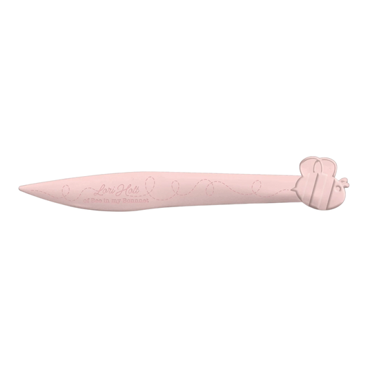 Everything Fabric Lori Holt Sew Simple Shaper in Frosting pink ABS plastic for precise appliqué and fabric shaping.