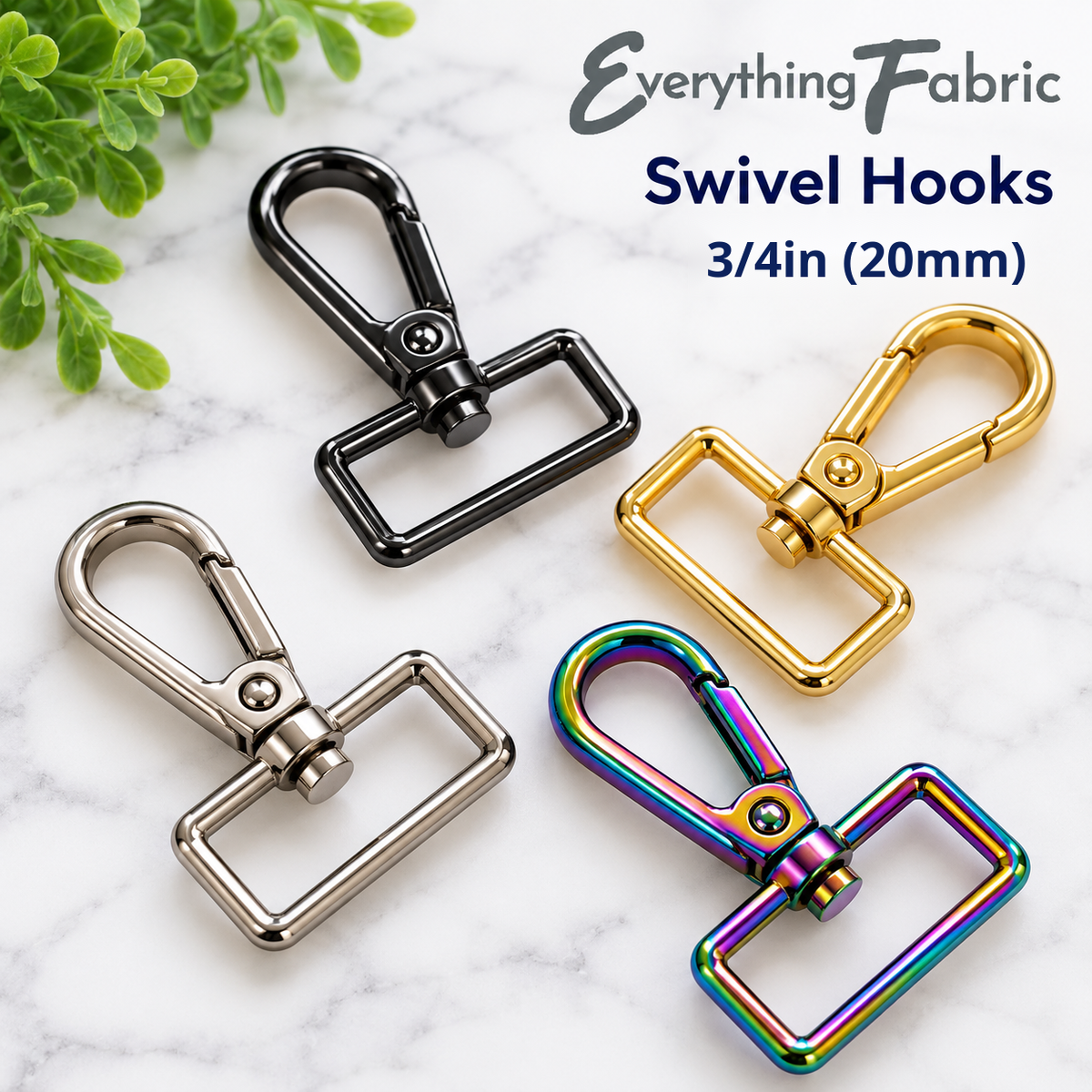 Everything Fabric Swivel Hooks - 3/4in (20mm)