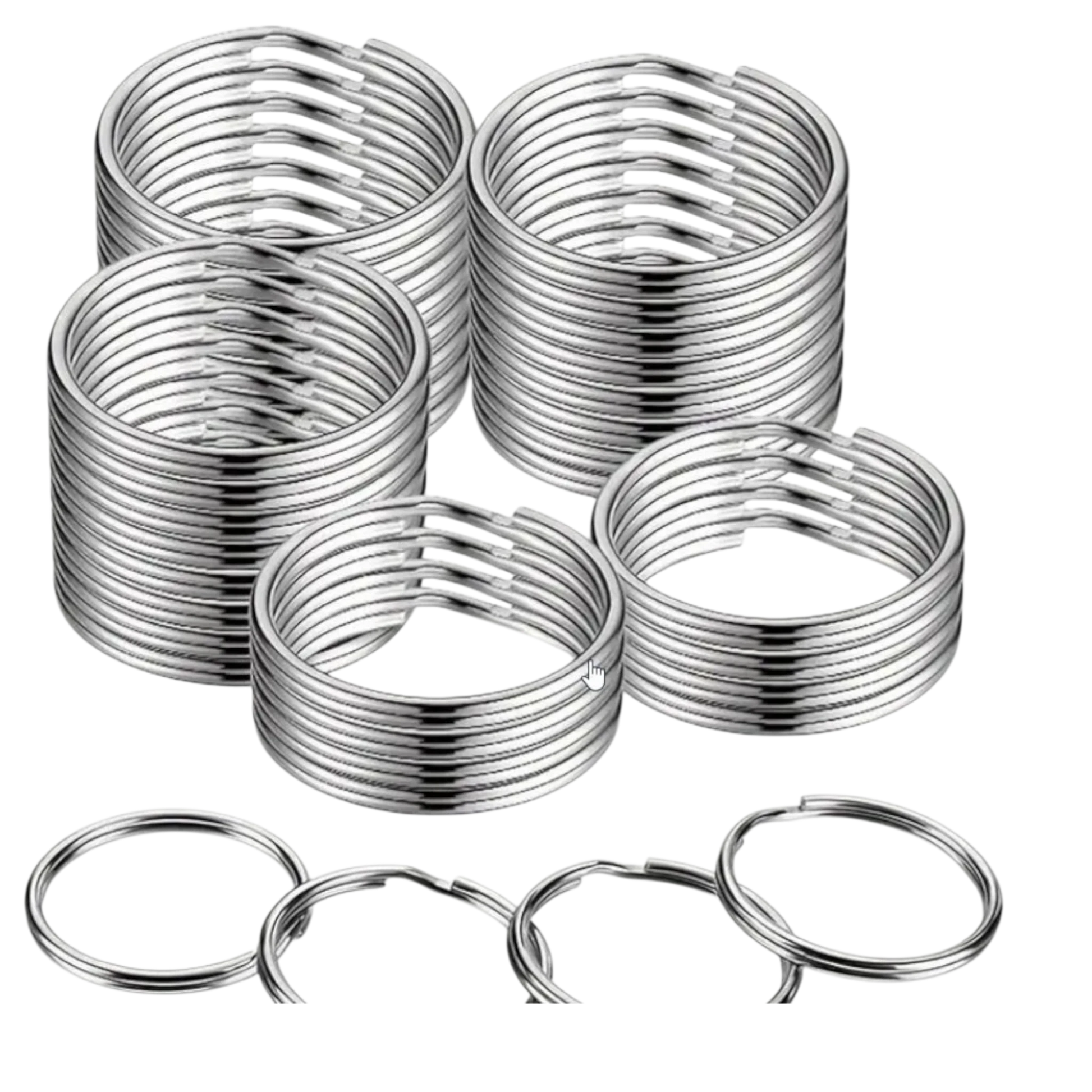 30mm Stainless Steel Key FOB Rings for bag making and sewing projects