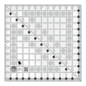 Template LEFT 318 mm Square CGR12LEFT for precise cutting, marking and patchwork