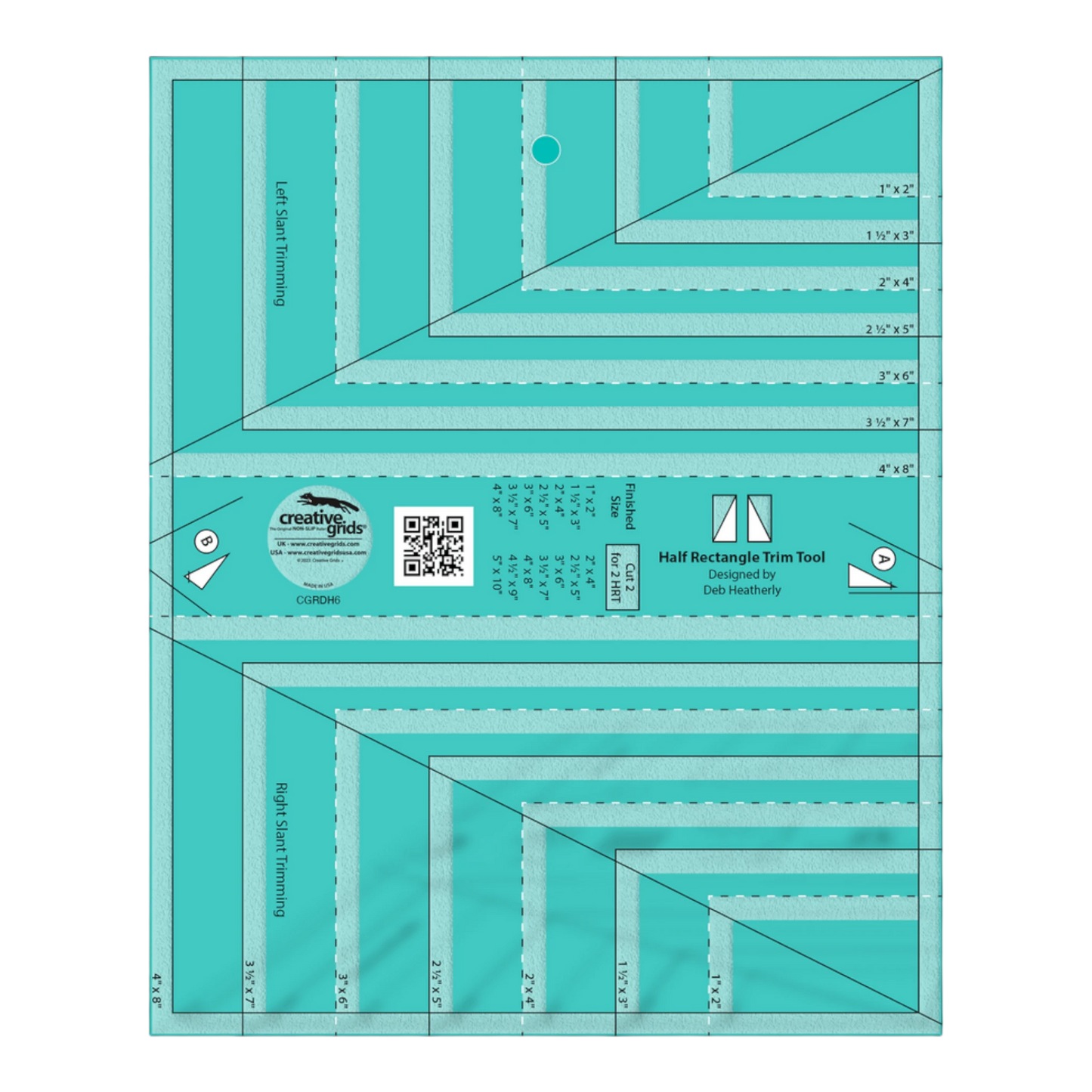 Creative Grids Half Rectangle Trim Tool , crafting and sewing tasks