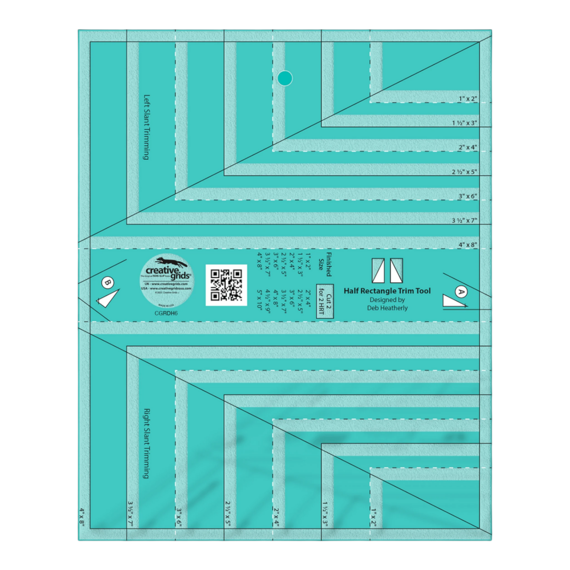 Creative Grids Half Rectangle Trim Tool , crafting and sewing tasks