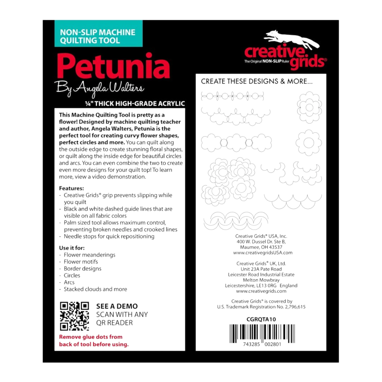 Machine Quilting Tool PETUNIA , crafting and sewing tasks
