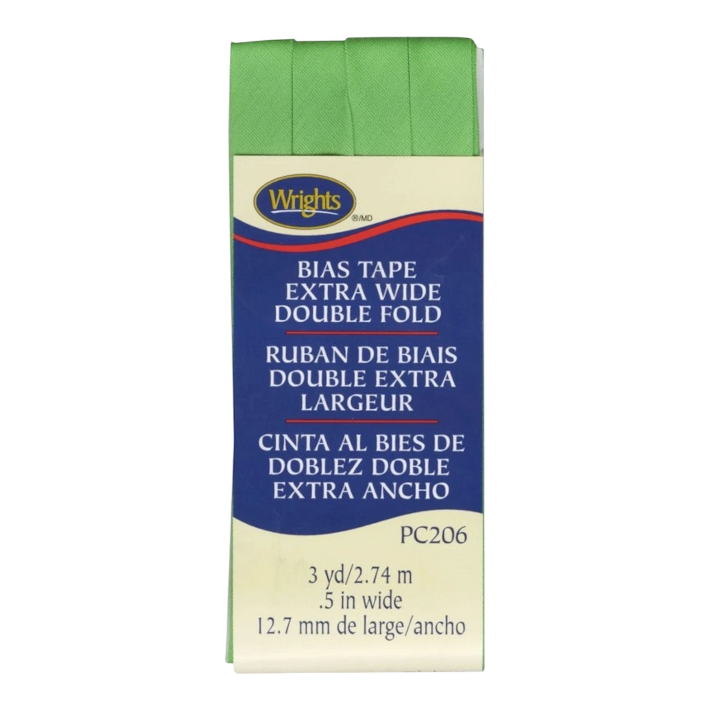 Extra Wide Double Fold Bias Tape Green Glow , quilting and neat fabric finishing